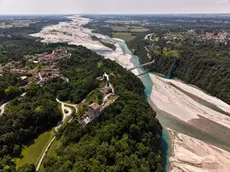 Una veduta aerea del Tagliamento, l’ultimo grande fiume naturale d’Europa (foto Fabrizio Billi)