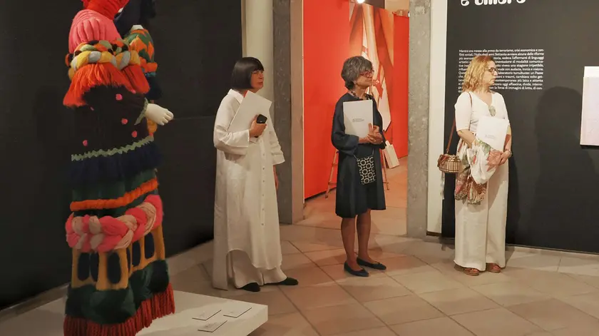 Sgubin, Cerutti e Alessio-Vernì durante la preview della mostra a Palazzo Attems Foto Simcic/Tibaldi