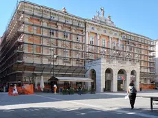 La gabbia e i lavori in corso per il restyling del Teatro lirico Giuseppe Verdi Foto Massimo Silvano