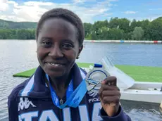 Nouracham Zakaria Abakar (CMM Nazario Sauro) con la medaglia d’argento europea