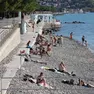 Bagnanti ai Topolini in una foto di archivio