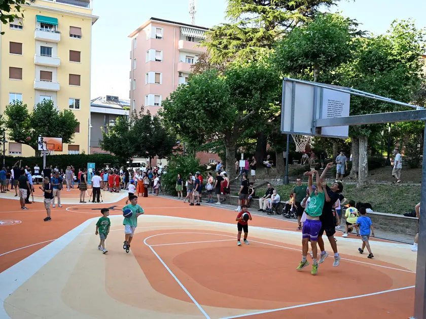 Il nuovo campetto in piazza Carlo Alberto (Bruni)