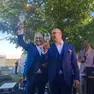 Il momento del brindisi. Foto Petrussi