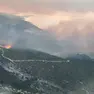Il rogo di Comisa a Lissa (foto del corpo dei Vigili del fuoco croati)