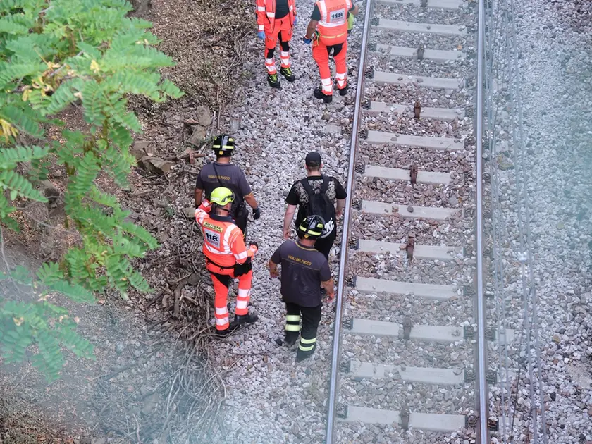 L'intervento di soccorso in via Bonomea (Silvano)