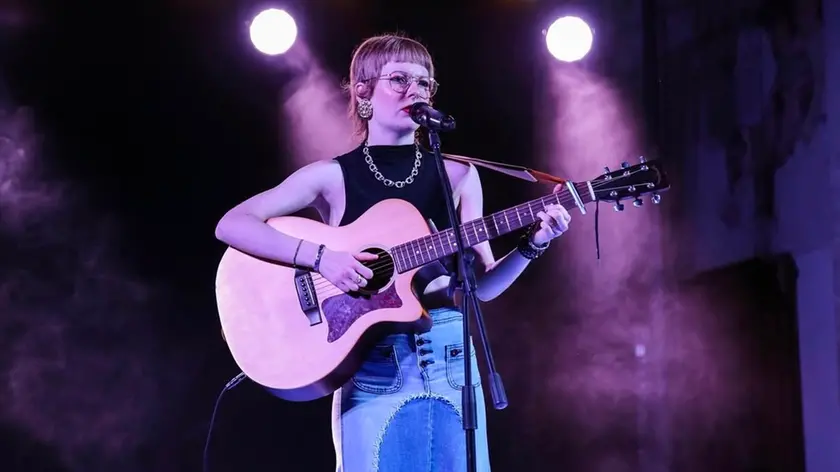 La cantante triestina Angela Cotterle sul palco