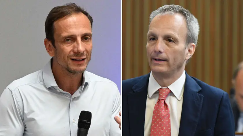 A sinistra Massimiliano Fedriga, a destra Francesco Russo