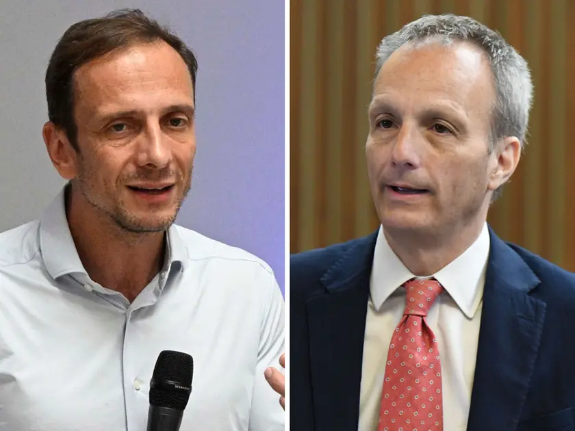 A sinistra Massimiliano Fedriga, a destra Francesco Russo