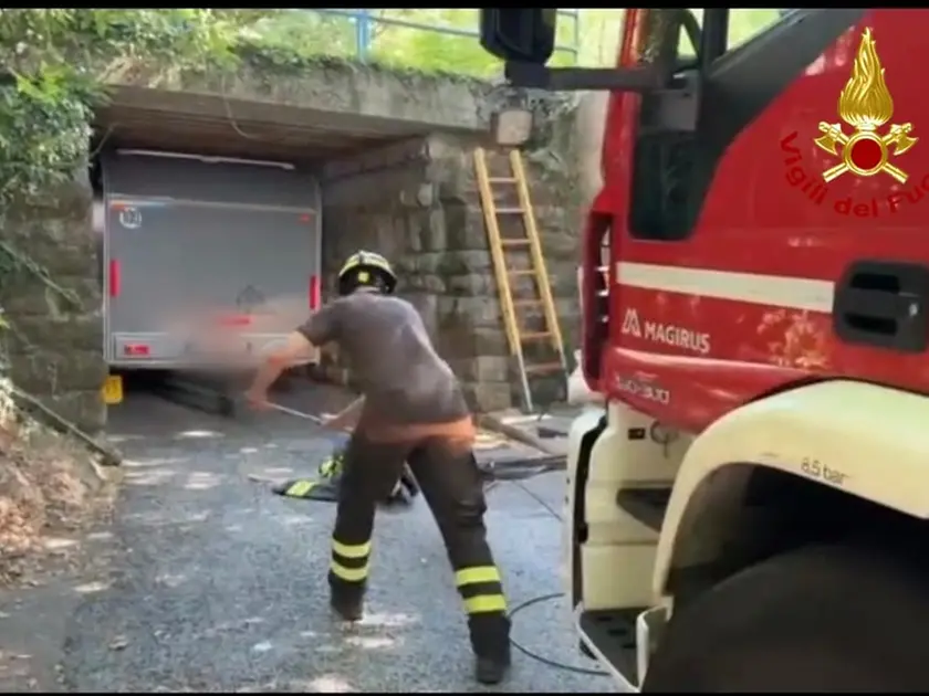 L'intervento dei vigili del fuoco