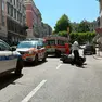 L'incidente in via Oriani (foto Silvano)