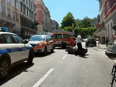 L'incidente in via Oriani (foto Silvano)