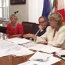 Da destra Marina Monassi nella sede dell’Autorità portuale in una foto d’archivio