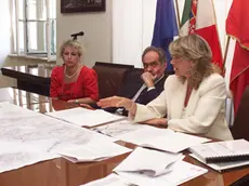 Da destra Marina Monassi nella sede dell’Autorità portuale in una foto d’archivio