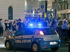 La polizia in una delle zone della movida a Trieste