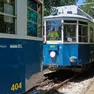 Due vetture del tram di Opicina (Silvano)