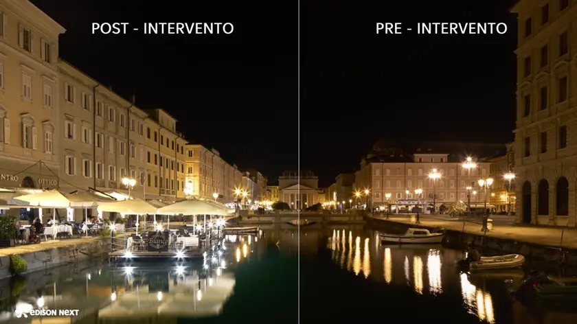 Il confronto tra la nuova illuminazione e quella attuale