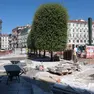 I lavori in piazza Goldoni (SIlvano)
