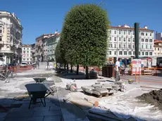 I lavori in piazza Goldoni (SIlvano)