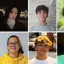 Dall'alto a sinistra in senso orario: Zhang Xin Yue, Lorenzo Taccarelli, Leonardo Cafà, Lejla Basic, Danis Sejdinovic, Gianluca Rainis, Andrea Braida e Giorgia Calligaris
