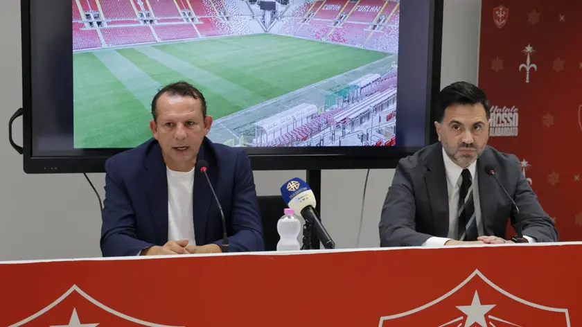 Delli Carri e D'Aniello in conferenza stampa (Lasorte)