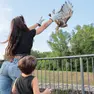 La liberazione di un rapace a Gradisca (foto di Daniele Tibaldi)