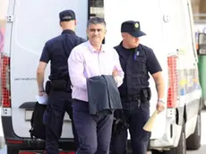 Il sindaco di Buie Vižintin al momento dell’arresto (foto La Voce)