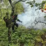 I vigili del fuoco in azione a Monrupino