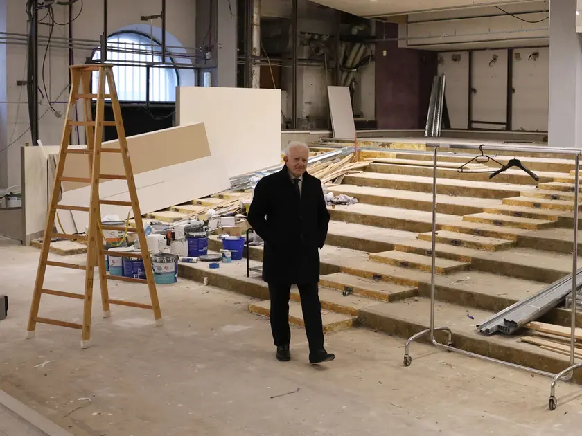Giorgio Rossi nell’auditorium del Revoltella