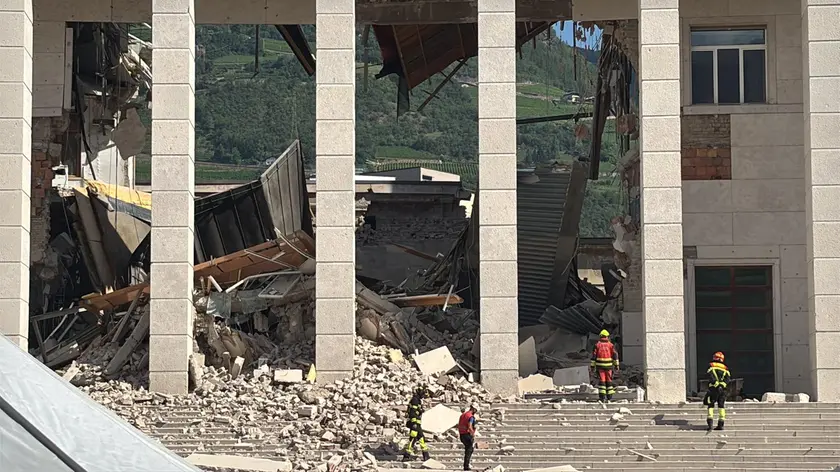 La sezione dell'edificio crollata