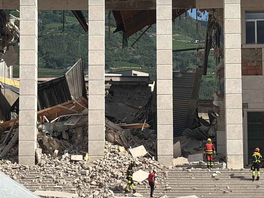 La sezione dell'edificio crollata