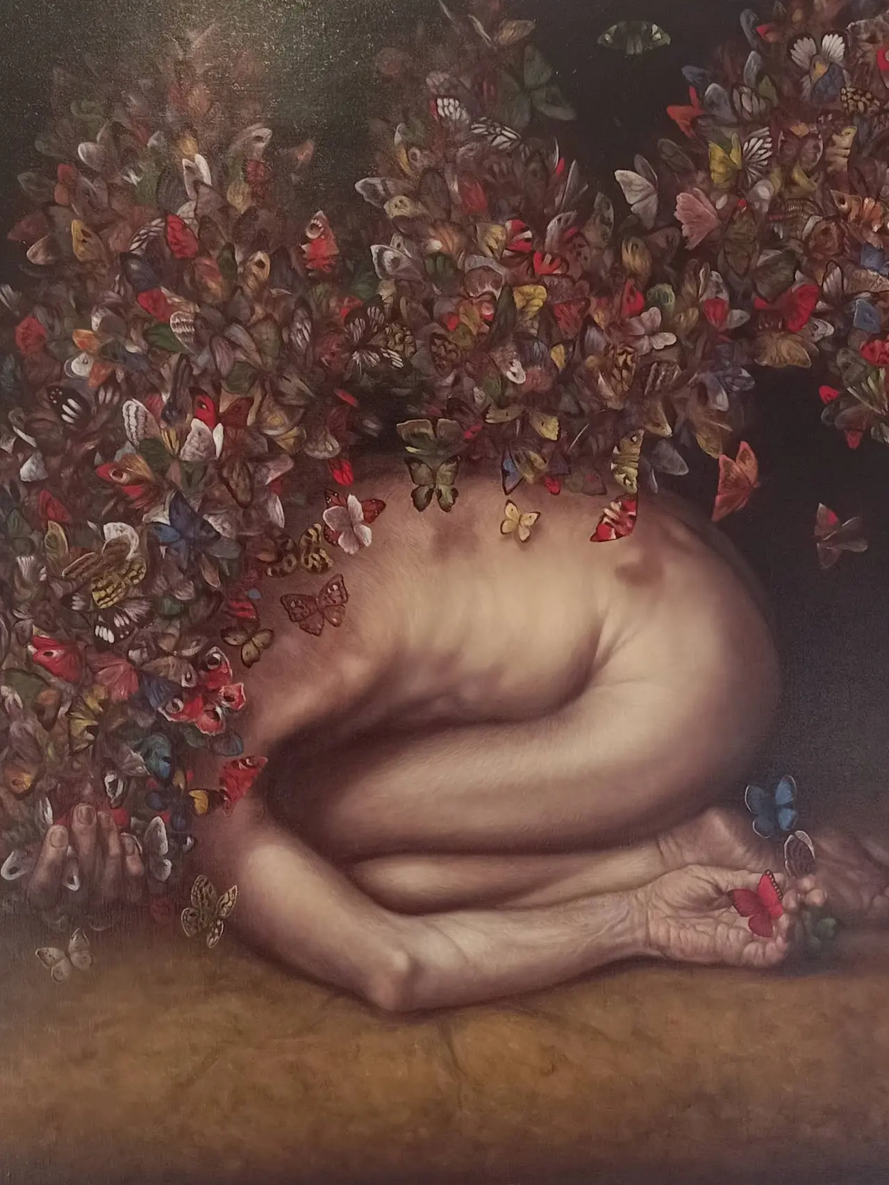 Tra le opere esposte “Farfalle” di David Dalla Venezia