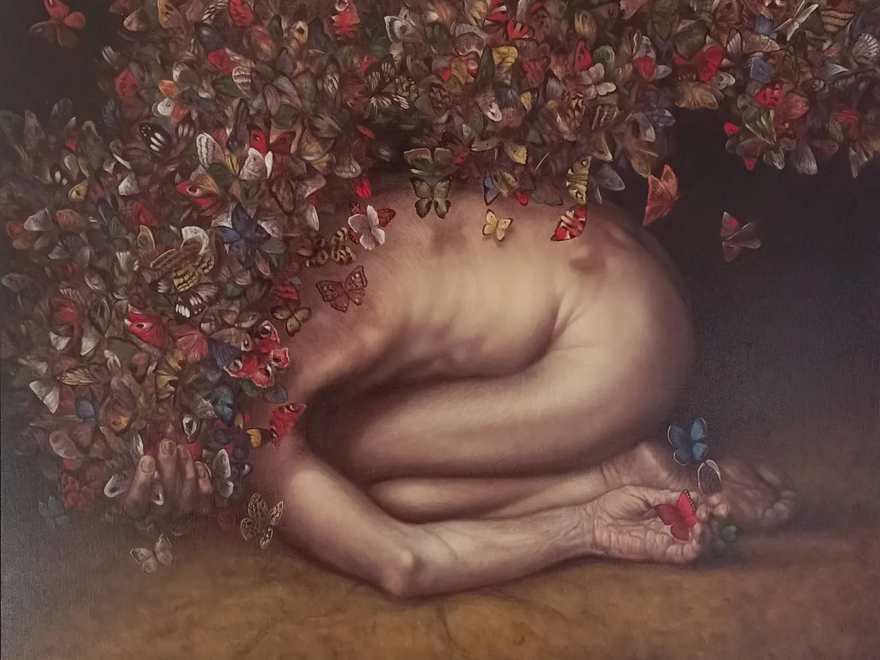 Tra le opere esposte “Farfalle” di David Dalla Venezia