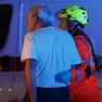 A sinistra un anziano soccorso, a destra in alto i pompieri sul posto, in basso le fiamme nell’appartamento (fotoservizio Andrea Lasorte)
