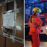 A sinistra l’appartamento sotto sequestro, a destra i soccorsi venerdì sera in via Battisti (foto Andrea Lasorte)