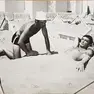 Gigi Riva durante la sabbiatura