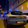 La Polizia sul posto in via dei Bonomo (foto Massimo Silvano)