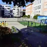 La piazza fatta recintare dal Comune (foto Voce del Popolo)