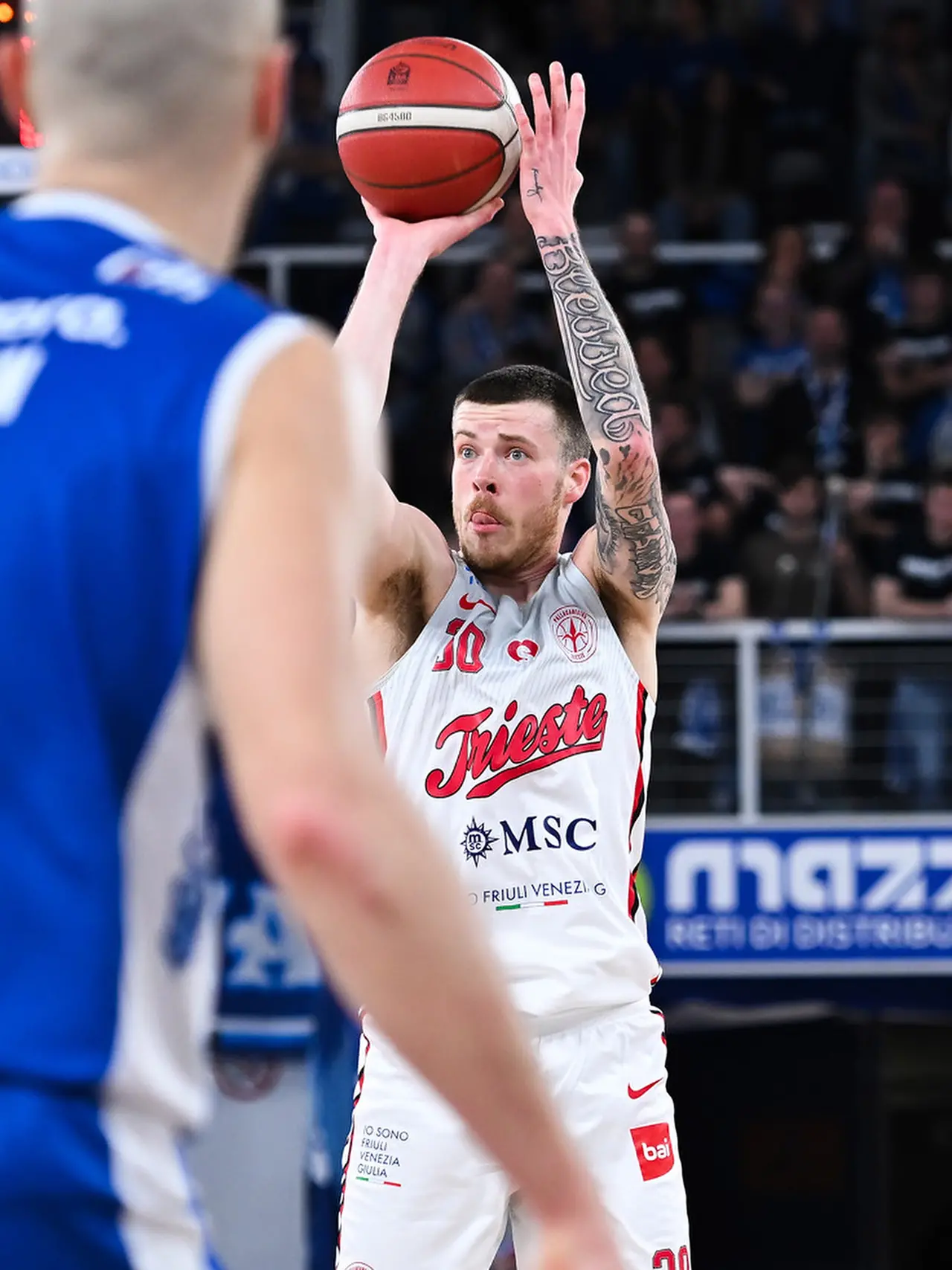 McDermott, l’ultima aggiunta al roster di Trieste, in realtà un ritorno avendo già giocato qui nel 2024/25 (foto Ciamillo / Lasorte)