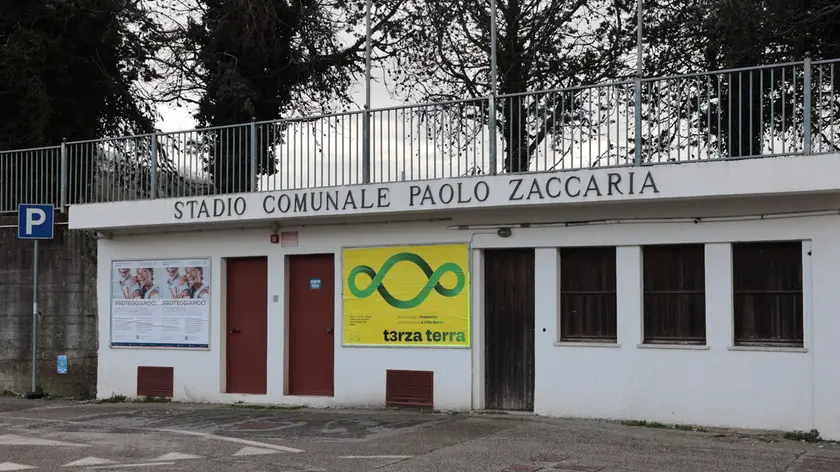 L’ingresso dello stadio Zaccaria (foto Lasorte)