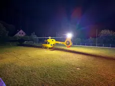 L'elisoccorso intervenuto sul posto