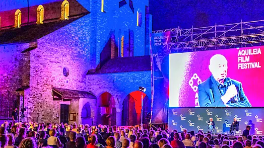 Il pubblico all’Aquileia Film Festival nella serata con Paolo Mieli