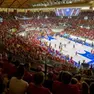 Trieste - Una veduta dell'interno del palazzetto dello sport gremito di tifosi per una partita della Pallacanestro Trieste