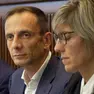 Il governatore del Friuli Venezia Giulia Massimiliano Fedriga in Aula con gli assessori Anzil e Zilli