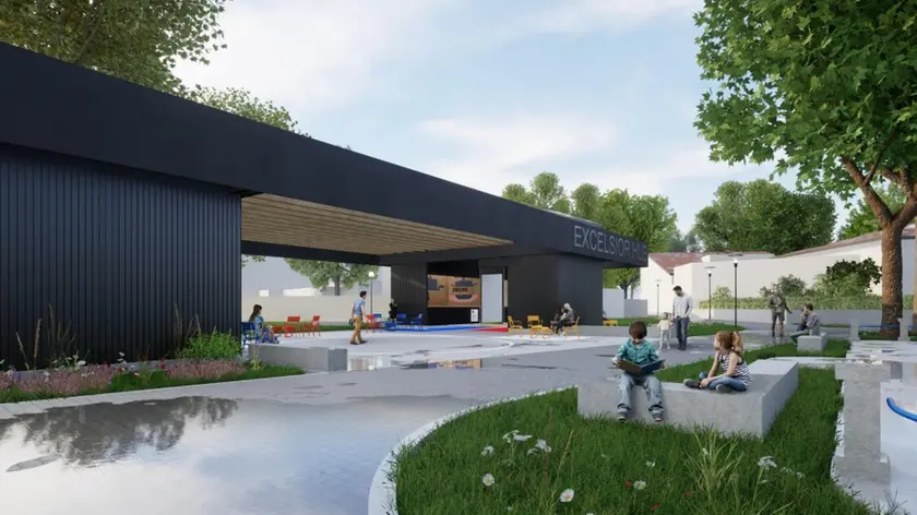 Un rendering del futuro parco Excelsior