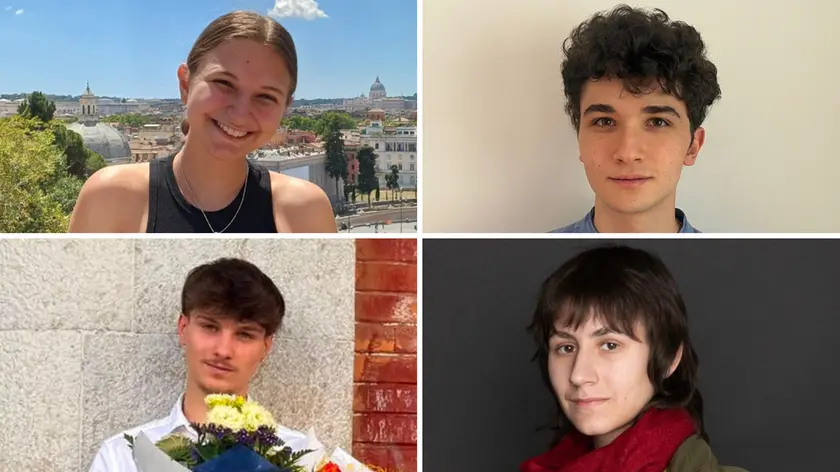 Da sinistra in alto e in senso orario Roberta Scala, Davide Tacconi, Zelda Nobili, Stefano Floria