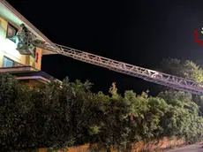 L'intervento dei vigili del fuoco a Savogna