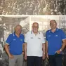Al centro Giorgio Padovan, a sinistra Vittorio Franco e a destra Marcello Franco: la foto è stata scattata in una delle stanze del MuCa, dietro alle immagini storiche dei cantierini. Foto Zonch/Bonaventura