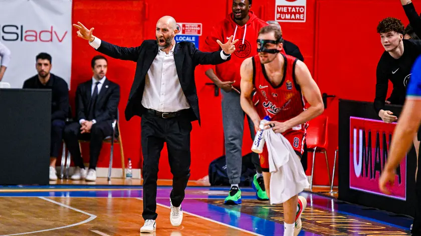 Il coach Francesco Taccetti e il capitano Lodovico Deangeli (foto Ciamillo / Lasorte)
