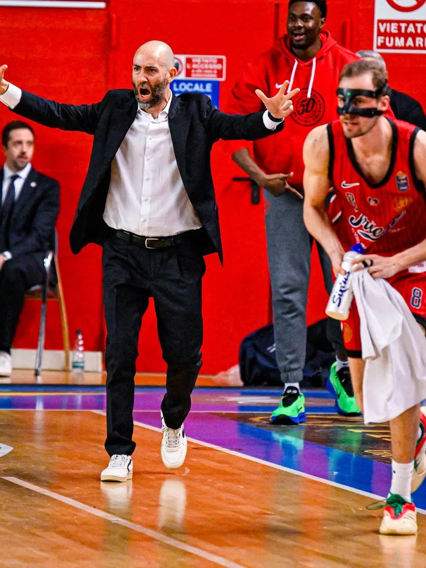Il coach Francesco Taccetti e il capitano Lodovico Deangeli (foto Ciamillo / Lasorte)