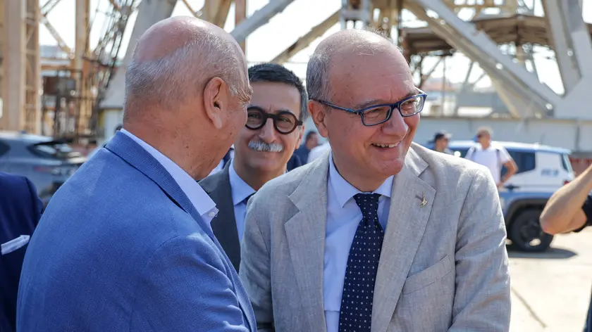 La visita del ministro Valditara alla nave Laura Bassi a Trieste (foto Andrea Lasorte)